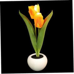 OSALADI Tulip Pot Licht Blumenlampe Anzünden Bonsai-baum-tischlampe Lebensechte Blumenpflanze Led-tischlampe Solarblumenlichter Blumentopflicht Gefälscht Plastik Licht Gestalten Tulpe Baby