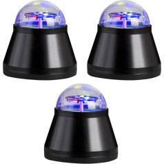 etc-shop Galda lampa Galda lampa Guļamistabas lampa Bērnu lampa ar krāsainiem motīviem Projekcijas gaisma Dekoratīvā lampa Melna LED 4 W D x H 10 x 10,5 cm 3 gab. komplekts