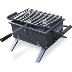 Fitinhot Barbecue Oven Portable Charcoal Grill Foldable for Travel Outdoor Cooking BBQ Camping Smoker Hibachi Grill Patio Backyard Party