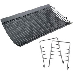 Uniflasy 20 Inch Ash Tray / Collection Tray for Chargriller 5050, 5072, 5650, 2123 Charcoal Grillers Char-Griller Model 200157, Chargriller Part with 2 Fire Grate Hangers