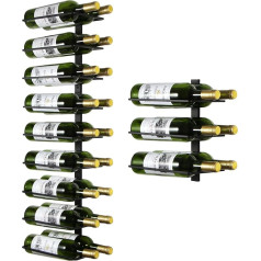 B4Life Настенная винная стойка, настенная винная стойка на 18 бутылок, металлические настенные винные стойки для винных бутылок, настенный дер