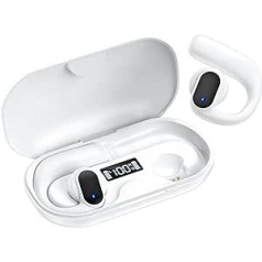 Ownhut Open Ear Headphones Bluetooth 5.3, Bezvadu austiņas ar LED displeju, Gaisa vadāmās austiņas ar skārienvadību, Sporta austiņas 50 stundām, Bezvadu austiņas sportam, Braukšanai,