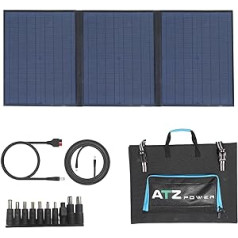 ATZ POWER 60 W saules panelis salokāms saules panelis ar USB-A, USB-C, DC, Anderson portiem. mobilo tālruņu, klēpjdatoru u.c. uzlādēšanai