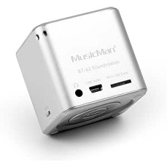 MusicMan mini Wireless Soundstation BT-X2 (MP3 atskaņotājs, Bluetooth) silber