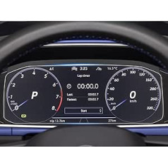 SHAOHAO Car Navigation ekrāna aizsargs T-Cross 2019 un VW T-ROC Active Info Display 10,25 collu GPS caurspīdīga aizsargplēve, skrāpējumiem izturīga 9H pret pirkstu nospiedumiem rūdīta stikla ekrāna aizsargs