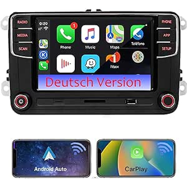 SCUMAXCON Car Radio RCD360 Pro3 RCD330 Carplay Wireless Android Car RVC USB Bluetooth SD RVC for Golf 5 MK5 MK6 CC Polo Caddy Passat B6 B7 Tiguan Jetta (RCD360 PRO3 German)