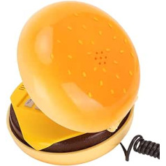 ASHATA Hamburger tālruņa vadu tālrunis emulācijas Hamburger kompaktais tālrunis ar vadu analogo fiksēto tālruni mājas birojam utt.