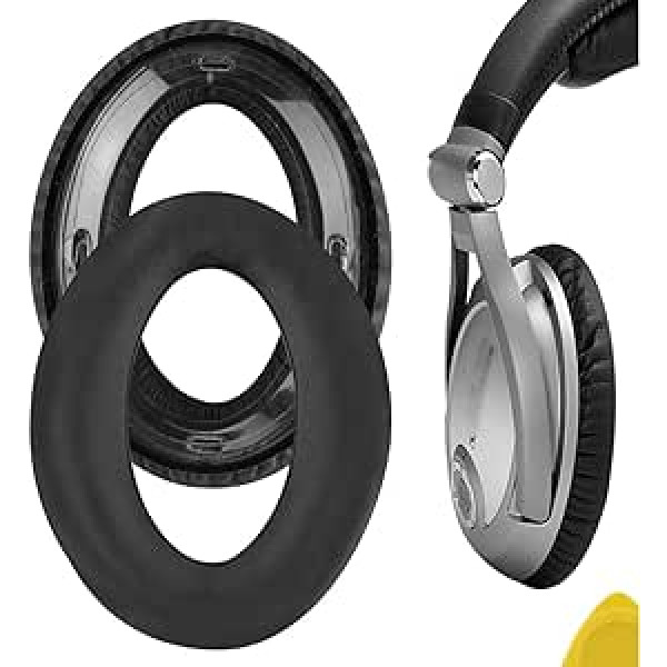 Geekria QuickFit Protein Leder Ersatz Ohrpolster für Sennheiser PXC450, PXC350, PC350, HME95, HMEC250 Kopfhörer Ohrpolster austiņas Ohrpolster Reparaturteile (Schwarz)