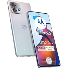Motorola edge30 fusion viedtālrunis (6,55 collu FHD+ displejs, 50 MP kamera, 8/128 GB, 4400 mAh, Android 12), Aurora White, ieskaitot aizsargvāciņu un automašīnas adapteri