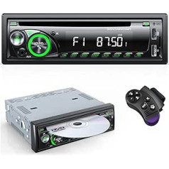 9-24V automašīnas radio ar CD DVD atskaņotāju un Bluetooth brīvroku komplektu, RDS 1DIN automašīnas radio 7 krāsu MP3 atskaņotājs FM/AM radio ar 2 USB SD/AUX/Stūres tālvadības pulti