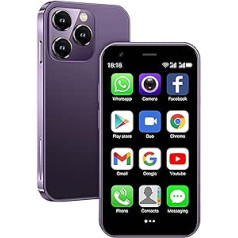 Hipipooo Mini Tālrunis Atbloķēts 3G Dual SIM viedtālrunis 3 collu 1000mAh Android 8.1 rezerves viedtālrunis 2GB+16GB (XS15-Purple)