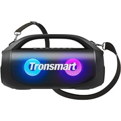 Tronsmart pārnēsājamais Bluetooth skaļrunis, 40 W bezvadu stereo, lai uzmundrinātu ballīti, īpaši viegls portatīvais dizains un IPX6 ūdensnecaurlaidīga āra mūzikas kaste ar gaismu, piemērota ceļojumiem