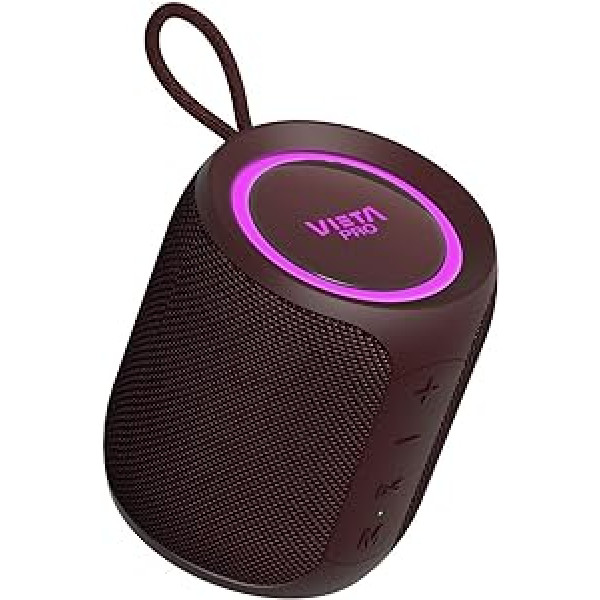 Vieta Pro Easy 2 skaļrunis, ar Bluetooth 5.0, True Wireless, mikrofons, radio FM, 12 stundu akumulatora darbības laiks, IPX7 ūdensizturīgs un tieša poga uz virtuālo palīgu, Bordeaux