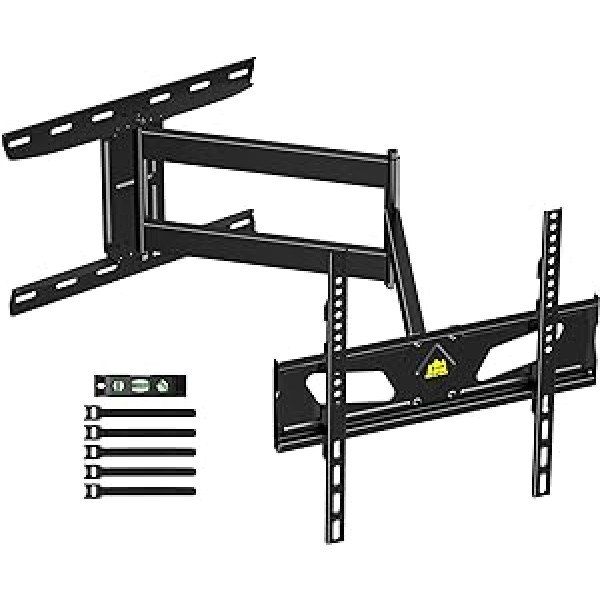 Televizora sienas stiprinājums Grozāmais 90 grādu KALŠANAS MONTĀJUMS Televizora stiprinājums 32-65 collu televizoram, 910 mm īpaši garas rokas televizora stiprinājums Sienas izvelkams turētājs Sienas stiprinājums, iztur 45 kg, maks. VESA 40
