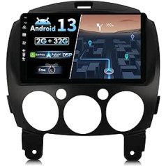 JOYX Android 12 automašīnas radio ar IPS 2.5D der Mazda 2 (2007-2012) - 2G + 32G - atpakaļgaitas kamera bez maksas - 9 collas - GPS 2 DIN - atbalsta DAB stūres vadību 4G WiFi Bluetooth Carplay Android Car