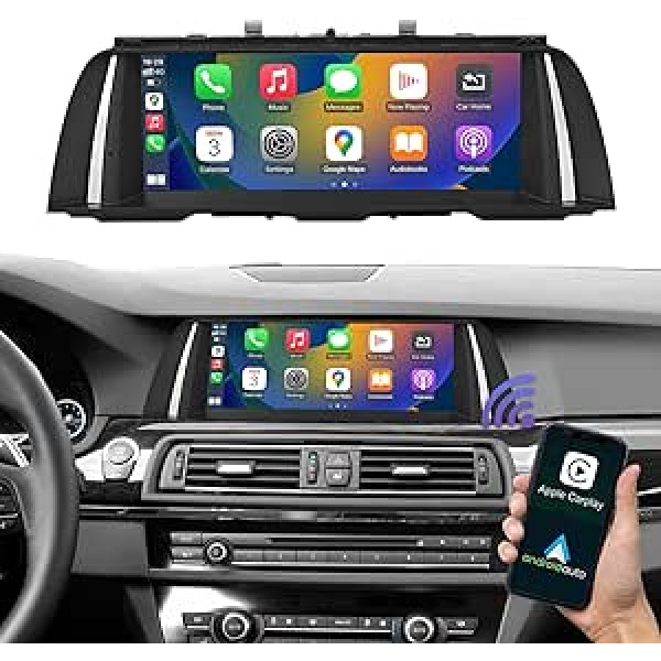 Road Top bezvadu Carplay un Android automašīna, 10,25 collu automašīnas stereo uztvērējs BMW 5. sērijas F10/F11/F18 2012.–2016. gads ar NBT sistēmu, 1920 x 720 mašīnas skārienekrāna multivides radio uztvērējs