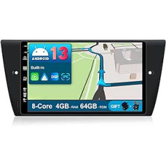 JOYX Android 12 automašīnas radio piemērots BMW E90/E91/E92/E93 (2005-2012) - [4G+64G] - Iebūvēts DSP/Carplay/Android Car - Atpakaļgaitas kamera BEZMAKSAS MIC - 9 collas - Ar stūres vadību 4G WiFi BT5.0 DAB