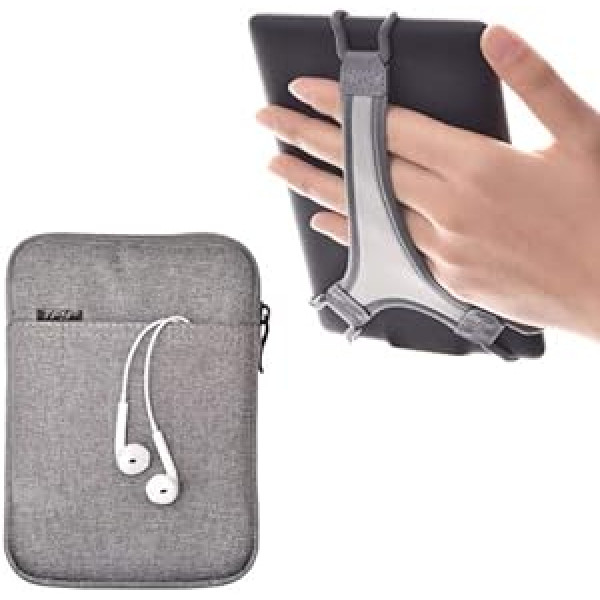 TFY E-Reader aizsargmaciņš ar rāvējslēdzēju, papildu rokas siksna 6 collu Kindle E-Reader 6 collām / Paperwhite / Voyage / Oasis / Nook GlowLight Plus / Sonny PRES-300 / Sony PRES-350