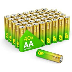 AA Batterien Party Pack 40 — GP Ultra (sārmains)