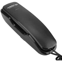 PUSOKEI Sienas Tālrunis Trokšņu slāpēšanas Trimline Vadu Tālrunis Mājas sienas fiksētais tālrunis ar zvanītāja ID (melns)
