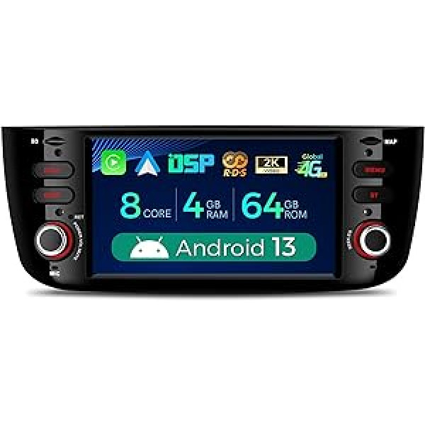 XTRONS 6,2 collu Android automašīnas radio ar skārienekrānu Android 8.1 četrkodolu multivides atskaņotājs automašīnas stereo 4G WiFi pilna RCA izeja Bluetooth 5.0 stūres tālvadības pults 16 GB ROM DAB OBD2 priekš Fiat