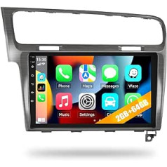 2G + 64G CAMECHO Android 12 automašīnas radio ar navigācijas sistēmu priekš VW Golf 7 MK7 2013-2018, 9 collu automašīnas radio skārienjutīgs displejs ar Carplay Android Car WiFi MirrorLink FM RDS Bluetooth + atpakaļgaitas kamera