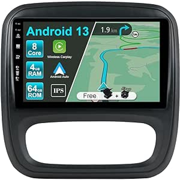 JOYX Android 12 IPS auto radio, kas piemērots Renault Trafic 3 (2014-2021) / Opel Vivaro (2014-2018) - 4G + 64G - iebūvēts DSP/Carplay/Android Car - kamera + mikrofons - 9 collu 2 DIN - SWC 4G WiFi DAB 360