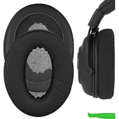 Geekria Comfort Mesh auduma nomaiņas ausu spilventiņi, kas paredzēti Logitech G Pro, G Pro X, G Pro X League of Legends Edition austiņām, ausu spilventiņiem, austiņu ausu spilventiņiem, ausu uzgaļu remonta daļas (melnas)