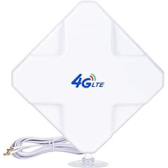 TS9 4G Hochleistungs LTE Antenne 35dBi, Dual Mimo Verstärker-Antenne Signalverstärker für Huawei E5372 E398 E3276 E392 E3272 E8278 R212 MF93 R215 etc und WiFi Router Mobiles Breitband (TS9)