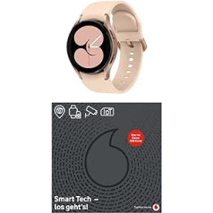 Samsung Galaxy Watch4 Round LTE viedpulkstenis, Wear OS, fitnesa pulkstenis, 40 mm, rozā zelts ar 36 mēnešu ražotāja garantiju, Vodafone eSIM, 50 € Amazon kupons pēc eSIM reģistrācijas