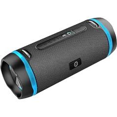 Manta pārnēsājamais Bluetooth skaļrunis — Bluetooth 5.0 bezvadu portatīvais skaļrunis — IPX5 ūdensizturīgs — Google palīgs, Siri — Boombox MP3, WMA, WAV/Radio FM USB/AUX-in — Super Bass — SPK240