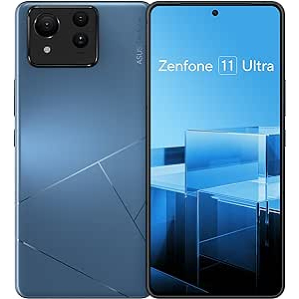 ASUS Zenfone 11 Ultra, ES oficiālais, Skyline Blue, 16 GB RAM, 512 GB atmiņa, Snapdragon 8 Gen 3, 6,78 collu AMOLED 144 Hz, 50 MP Gimbal kamera