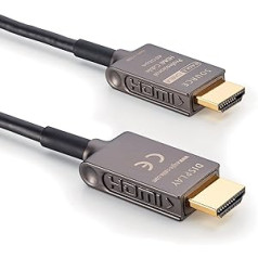 Eagle Cable by INAKUSTIK - 313245020 - Deluxe Ultra High Speed HDMI 2.1 Cable | 20 m | 48 Gbps | Šviesolaidinis kabelis | UHD 10K @ 120Hz | Profesionalus namų kinas ir žaidimai | HDR10+ | eARC (garso grąžinimas