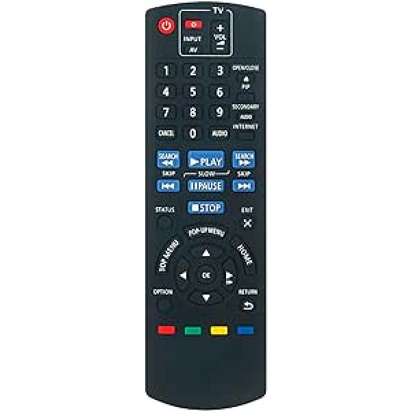 VINABTY Ersatz-Fernbedienung N2QAYB000956 Passend für Panasonic Blu-ray disku atskaņotājs DMP-BDT260 DMP-BDT161 DMP-BDT160 DMP-BD813 DMP-BD81