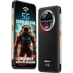 Ulefone Armor 23 Ultra Outdoor mobilais tālrunis 5G ar satelīta sakaru, 512GB + 24GB Dimensity 8020 64MP Night Vision + 50MP x 3 Quad kamera 120W/5280mAh 6,78