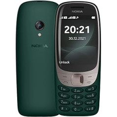 Nokia 6310 izliekts 2,8 collu displejs ciparu tastatūra 8 MB RAM 16 MB atmiņa (32 GB ar microSD kartēm) 1150 mAh akumulators 0,3 megapikseļi aizmugurējā kamera FM radio Visi nesēji Zaļi