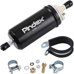 Pindex 7.21440.51.0 Elektrische Kraftstoffpumpe 12V Benzinpumpe Elektronische Pumpe für Audi/BMW/Honda Africa/Bootsmotoren,Schwarz