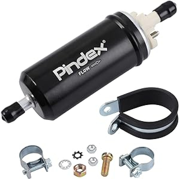 Pindex 7.21440.51.0 Elektrische Kraftstoffpumpe 12V Benzinpumpe Elektronische Pumpe für Audi/BMW/Honda Africa/Bootsmotoren,Schwarz