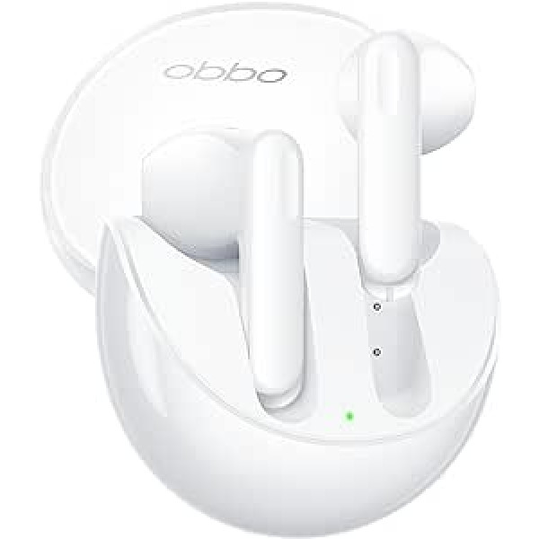 OPPO Enco Air3 bezvadu austiņas, Bluetooth 5.3, trokšņu slāpēšana, bezvadu uzlāde, mazs latentums, lielas ietilpības akumulators, IP54 — balts