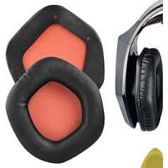 Geekria QuickFit Replacement Protein Leather Ausu spilventiņi Asus STRIX 7.1, STRIX 2.0, STRIX PRO, STRIX DSP Austiņas Ausu spilventiņi Austiņu Ausu kausu remonta daļas (melnas)