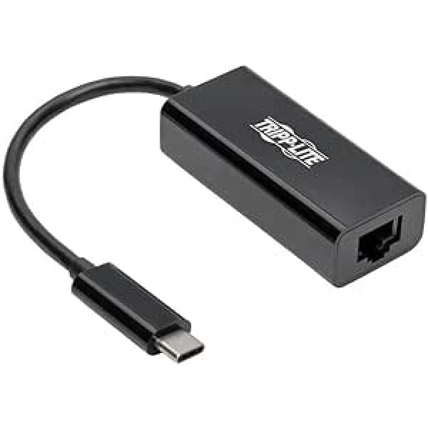 Eaton USB-C auf Gigabit Ethernet adapteris, USB Typ C auf Gbe, Thunderbolt 3 saderīgs, 10/100/1000 megabitu pro Sekunde, Plug-and-Play Keine Treiber erforderlich (U436-06N-GB)