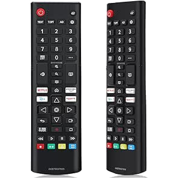 Alkia universāls nomaiņa LG tālvadības pults tērpam LG AKB76037605 Smart 4K 8K NanoCell OLED LED UHD HDR televizoriem ar Netflix, Prime Video, Rakuten TV pogām