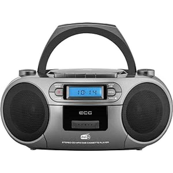 EKG CDR 999 DAB DAB+ / FM radio ar CD/kasešu atskaņotāju, sudraba