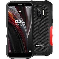 OUKITEL WP12 PRO Android 11 āra viedtālrunis bez līguma (viegls), četrkodolu 4 GB + 64 GB, 4000 mAh akumulators, 5,5 collu HD+ ekrāns, 13 MP trīskāršā kamera (zemūdens), IP68 IP69K robusts mobilais tālrunis