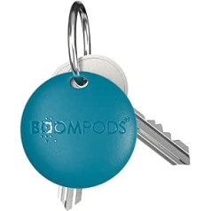 Boompods Boomtag Bluetooth Tracker tagu vienumu meklētājs, viedās ilgtspējīgas izsekošanas ierīces atslēgām/maciņam/bagāžām/somām/čemodāniem, izsekošanas sīkrīki/meklētājs, kas saderīgs ar Apple Find My App — Ocean Blue