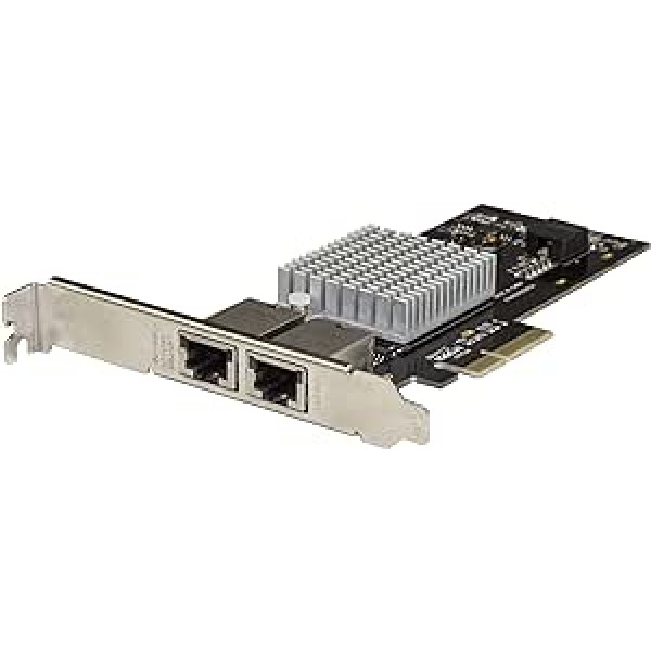 StarTech.com Dual Port 10G PCIe Network Card - Intel X550AT 10GBASE-T & NBASE-T PCI Express Network Card 10/5/2.5/1GbE Multi Gigabit Ethernet, 5 Speeds NIC LAN Card (ST10GPEXNDPI)