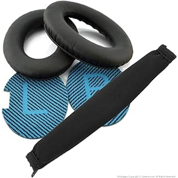 Geekria Earpad for Bose QuietComfort QC25 austiņu nomaiņas ausu spilventiņš + galvas stīpas vāciņš/ausu spilventiņš/ausu spilventiņu remonta daļas/galvas stīpas aizsargs (melns)