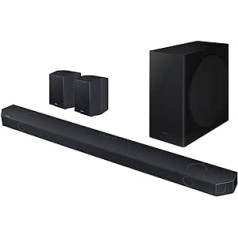 SAMSUNG HW-Q930C/ZF Soundbar — Dolby Atmos, Q-Symphony Gen II, 9.1.4 kanāli, SpaceFit Sound+ un saderīga ar balss palīgiem