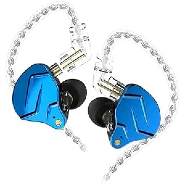 KZ ZSN Pro X In-Ear Headphones 1BA 1DD Stereo Austiņas Austiņas HiFi Sport Gaming 3,5 mm Car Jack Austiņas Comfort Wear for Phone Computer Tablet Blue Bez mikrofona