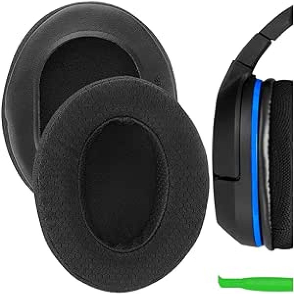 Geekria rezerves ausu spilventiņi, kas saderīgi ar Turtle Beach Stealth 600, 400, 500X, 700X, 420X, Ear Force XO Seven, XP500, PX5, PX4, X42 spēļu austiņu ausu spilventiņiem, austiņu ausu spilventiņiem (tīkla audums)